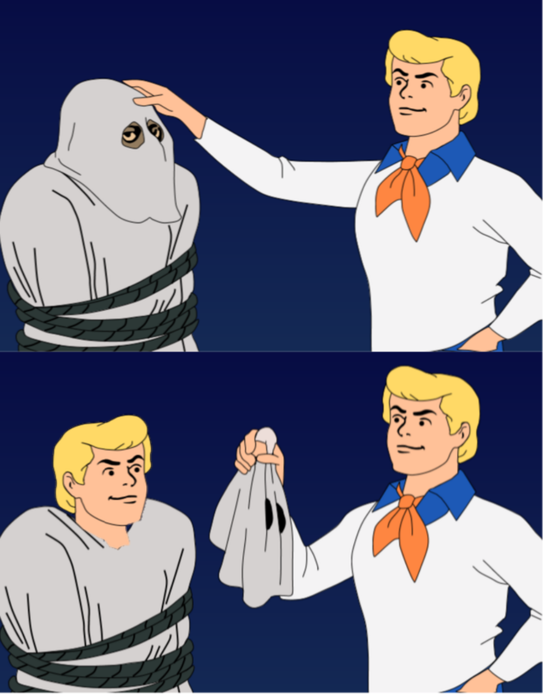 scooby doo reveal mask meme